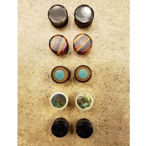 Double Flare 00g Gauge Plugs (BUNDLE - 5 PAIRS)